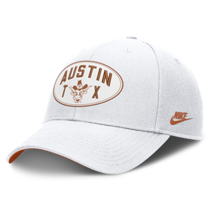 Unisex Nike White Texas Longhorns Legacy Letter & Location Rise Adjustable Hat