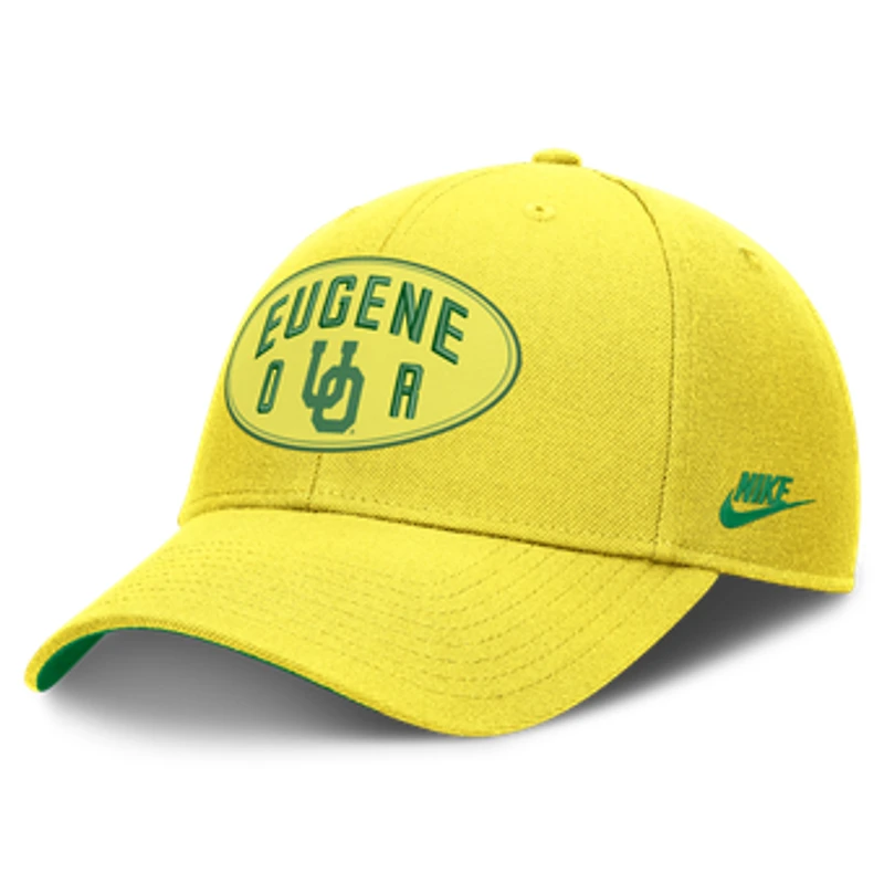 Unisex Nike  Yellow Oregon Ducks Legacy Letter & Location Rise Adjustable Hat
