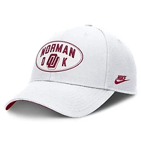 Unisex Nike  White Oklahoma Sooners Legacy Letter & Location Rise Adjustable Hat