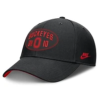 Unisex Nike  Black Ohio State Buckeyes Legacy Letter & Location Rise Adjustable Hat