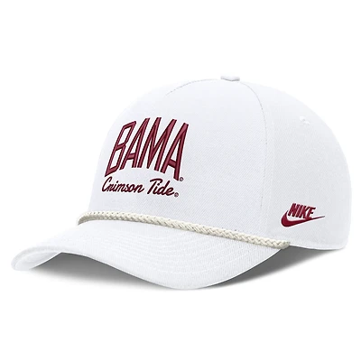 Unisex Nike White Alabama Crimson Tide Letter Rope Rise Adjustable Hat