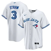 Men's Nike Myles Straw White Toronto Blue Jays Home Replica Jersey