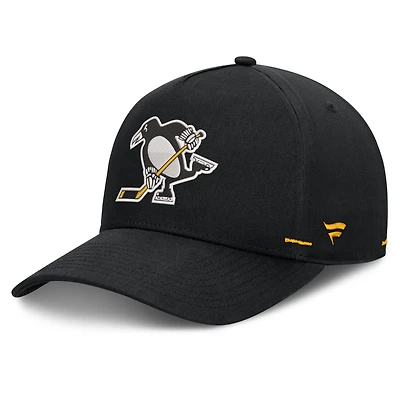 Men's Fanatics Black Pittsburgh Penguins Alternate Authentic Pro Rink A-Frame Adjustable Hat