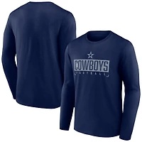 Men's Fanatics Navy Dallas Cowboys Big & Tall Wordmark Long Sleeve T-Shirt