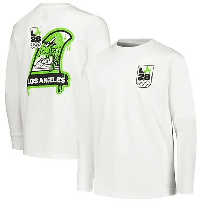 Youth White LA28 Summer Olympics Long Sleeve T-Shirt
