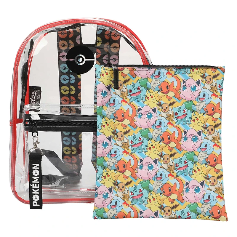 Pokemon Clear Backpack & Utility Case Set