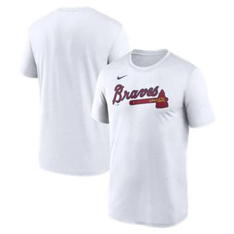 Men's Nike White Atlanta Braves New Legend Wordmark Dri-FIT T-Shirt