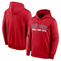 Men's Nike Red Boston Red Sox 2025 MLB Postseason Authentic Collection Therma Fleece Hoodie