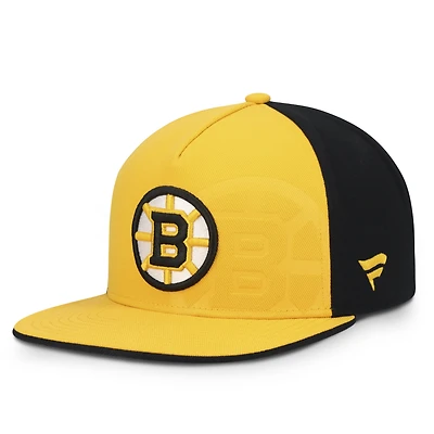 Men's Fanatics Gold/Black Boston Bruins Snapback Hat
