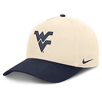 Unisex Nike  Natural/Navy West Virginia Mountaineers Campus Prep Rise Adjustable Hat