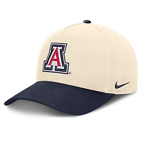 Unisex Nike  Natural/Navy Arizona Wildcats Campus Prep Rise Adjustable Hat