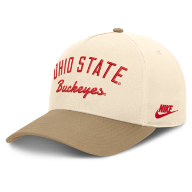 Unisex Nike  Natural/Beige Ohio State Buckeyes Legacy Rise Adjustable Hat