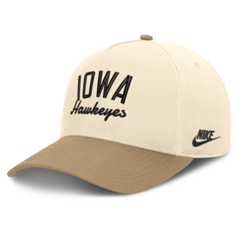 Unisex Nike  Natural/Beige Iowa Hawkeyes Legacy Rise Adjustable Hat