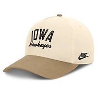 Unisex Nike  Natural/Beige Iowa Hawkeyes Legacy Rise Adjustable Hat
