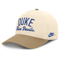 Unisex Nike  Natural/Beige Duke Blue Devils Legacy Rise Adjustable Hat