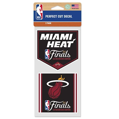 WinCraft Miami Heat 2023 Eastern Conference Champions 4" x 8" Two-Pack Perfect Cut Decal Set