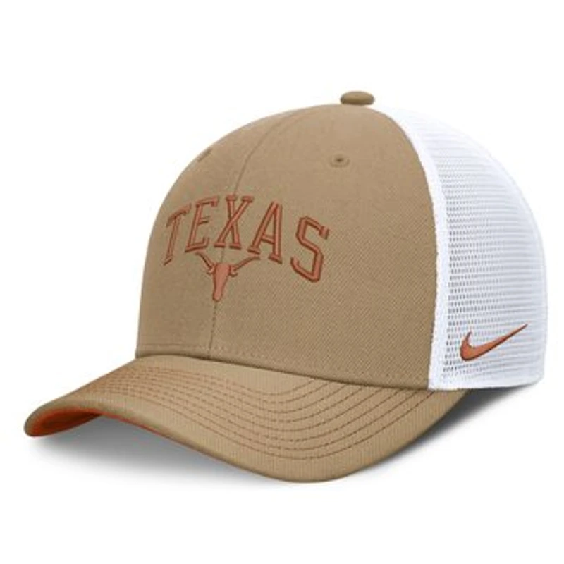Unisex Nike  Beige/Texas Orange Texas Longhorns Primetime Arched Trucker Adjustable Hat