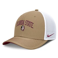Unisex Nike  Beige/Garnet Florida State Seminoles Primetime Arched Trucker Adjustable Hat