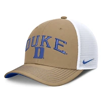 Unisex Nike  Beige/Royal Duke Blue Devils Primetime Arched Trucker Adjustable Hat