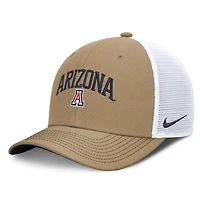 Unisex Nike  Beige/Navy Arizona Wildcats Primetime Arched Trucker Adjustable Hat