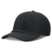 Unisex Jordan Brand  Black Michigan Wolverines Campus Prep Tonal Rope Rise 5-Panel Adjustable Hat