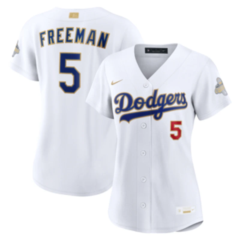 Women's Nike Freddie Freeman White Los Angeles Dodgers 2026 Gold Collection Stadium Jersey