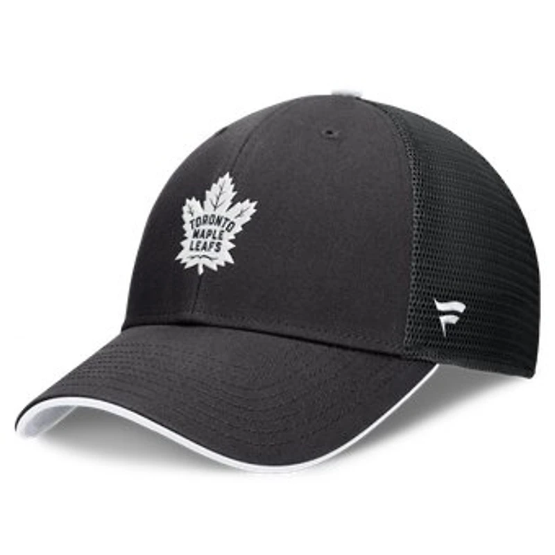 Men's Fanatics Black Toronto Maple Leafs Fundamental Limits Trucker Adjustable Hat