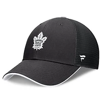 Men's Fanatics Black Toronto Maple Leafs Fundamental Limits Trucker Adjustable Hat