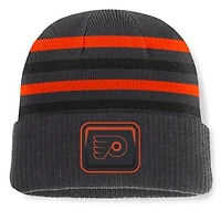 Men's Fanatics Black Philadelphia Flyers Knurly Stripe Cuffed Knit Hat