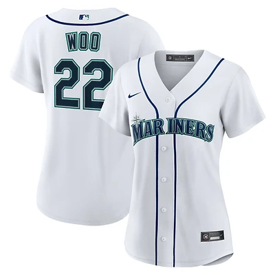 Women's Nike Bryan Woo White Seattle Mariners Home Replica Jersey
