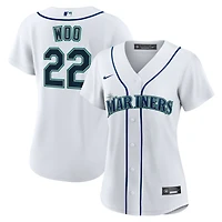 Women's Nike Bryan Woo White Seattle Mariners Home Replica Jersey
