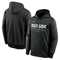 Men's Nike Black Boston Red Sox 2025 MLB Postseason Authentic Collection Therma Fleece Hoodie