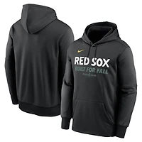 Men's Nike Black Boston Red Sox 2025 MLB Postseason Authentic Collection Therma Fleece Hoodie