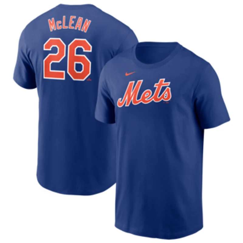 Men's Nike Nolan McLean Royal New York Mets Fuse Name & Number T-Shirt