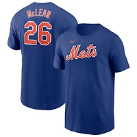 Men's Nike Nolan McLean Royal New York Mets Fuse Name & Number T-Shirt