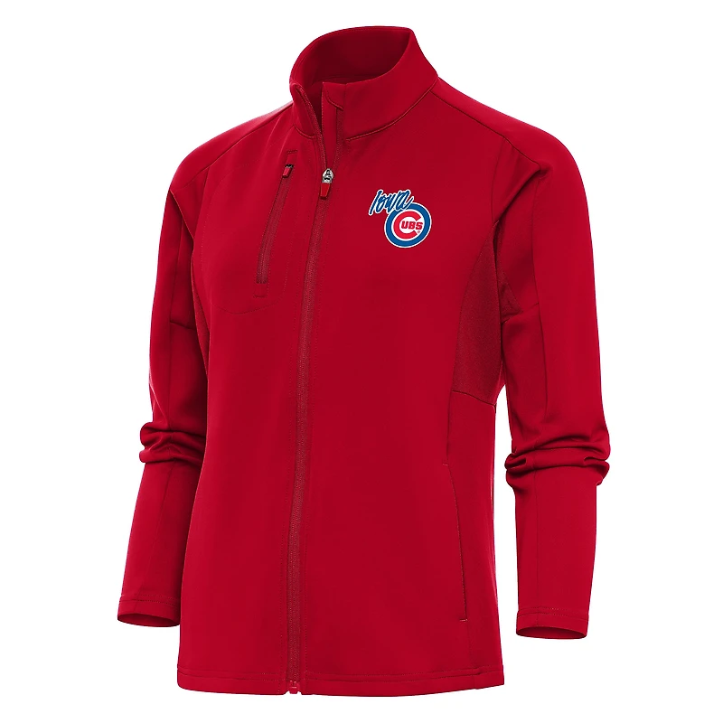 Women's Antigua  Red Iowa Cubs Generation Full-Zip Jacket