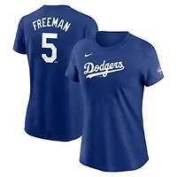 Women's Nike Freddie Freeman Royal Los Angeles Dodgers 2025 World Series Champions Name & Number T-Shirt