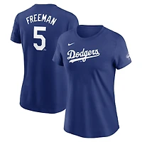 Women's Nike Freddie Freeman Royal Los Angeles Dodgers 2025 World Series Champions Name & Number T-Shirt