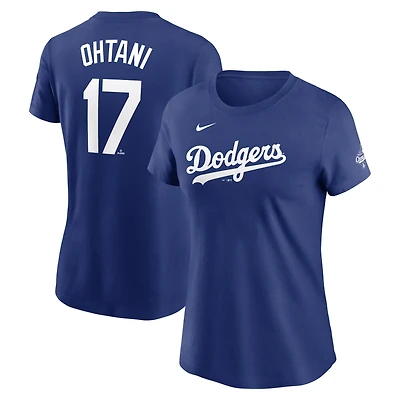Women's Nike Shohei Ohtani Royal Los Angeles Dodgers 2025 World Series Champions Name & Number T-Shirt