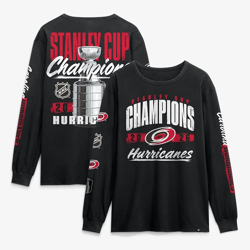 Men's Fanatics Black Carolina Hurricanes 2026 Stanley Cup Champions Long Sleeve T-Shirt