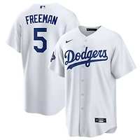 Men's Nike Freddie Freeman White Los Angeles Dodgers 2025 World Series Champions Home Replica Jersey