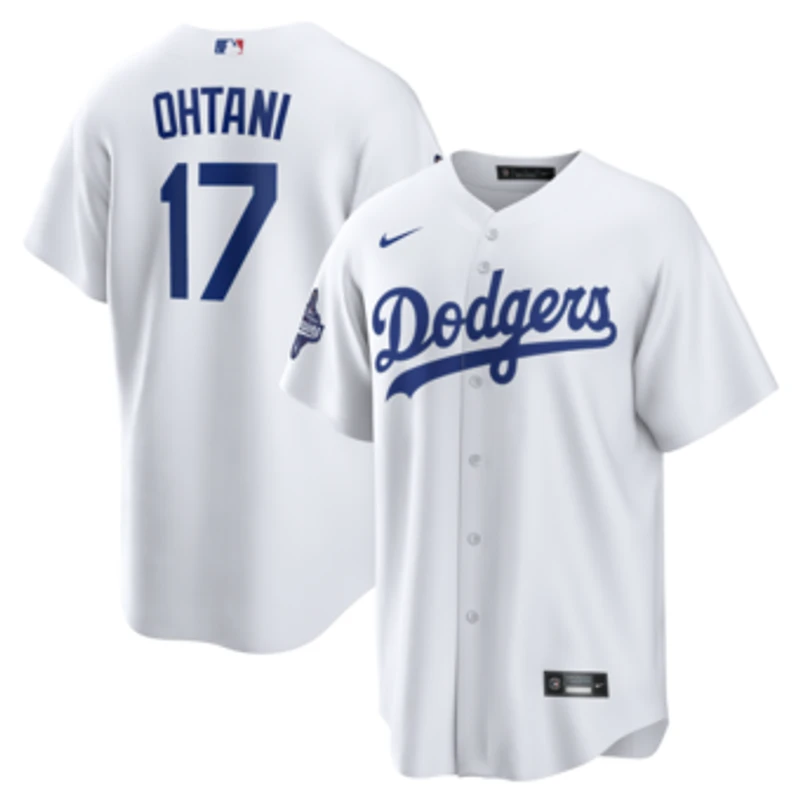 Men's Nike Shohei Ohtani White Los Angeles Dodgers 2025 World Series Champions Home Replica Jersey