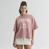 Women's Fanatics Faded Rose Los Angeles Dodgers Iconic Boxy T-Shirt