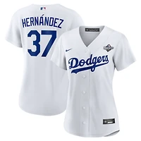 Women's Nike Teoscar Hernández White Los Angeles Dodgers 2025 World Series Home Replica Player Jersey