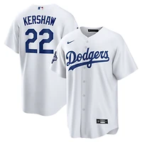 Men's Nike Clayton Kershaw White Los Angeles Dodgers 2025 World Series Champions Home Replica Jersey