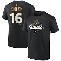 Men's Fanatics Will Smith Black Los Angeles Dodgers 2025 World Series Champions Name & Number T-Shirt