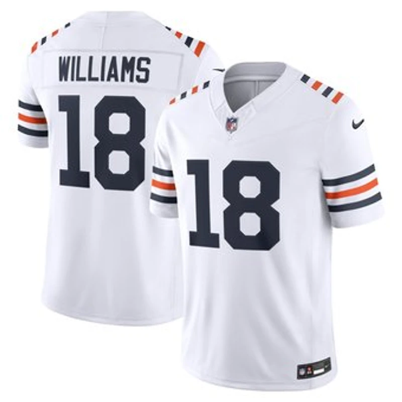 Men's Nike Caleb Williams White Chicago Bears Alternate Vapor F.U.S.E. Stitched Limited Jersey