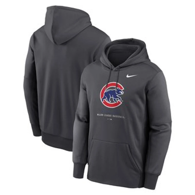 Men's Nike Anthracite Chicago Cubs Therma-FIT Hoodie