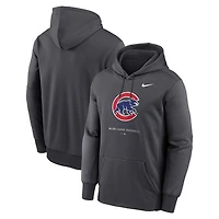 Men's Nike Anthracite Chicago Cubs Therma-FIT Hoodie