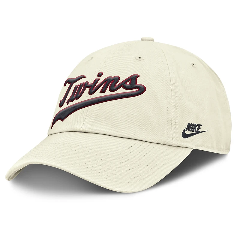 Men's Nike Cream Minnesota Twins 2026 Field of Dreams Unstructured Adjustable Hat